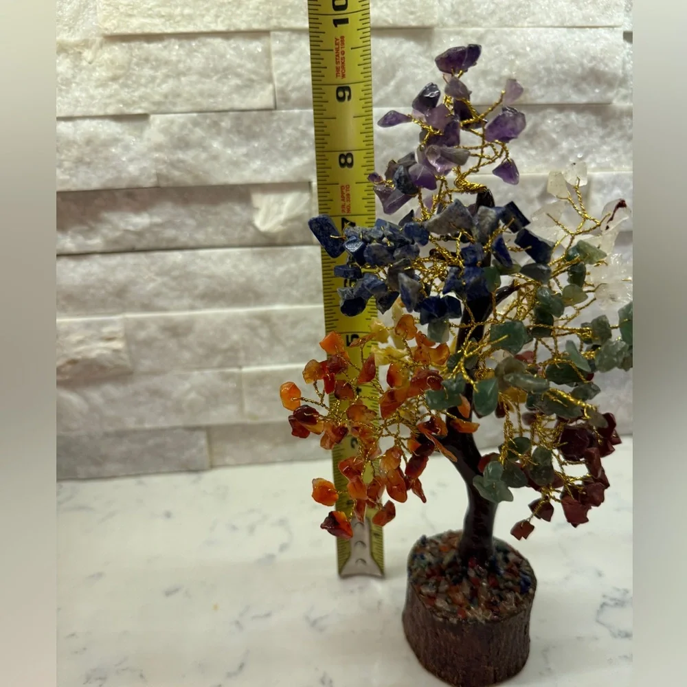 7 Chakra Healing Crystal Natural Gemstone Tree For Goodluck,Wealth & Prosperity